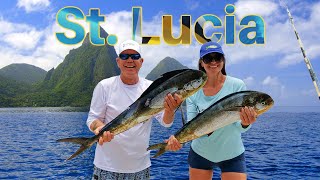Fishing for Mahi Mahi in St. Lucia: Massive Weed Patches, Ballyhoo Rigging & Snorkeling Adventure!