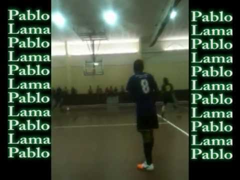 Pablo and Lama playing Futsal