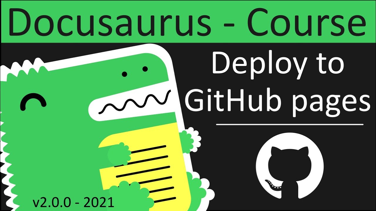 Deploy Docusaurus 2 on GitHub pages - publishing it for free