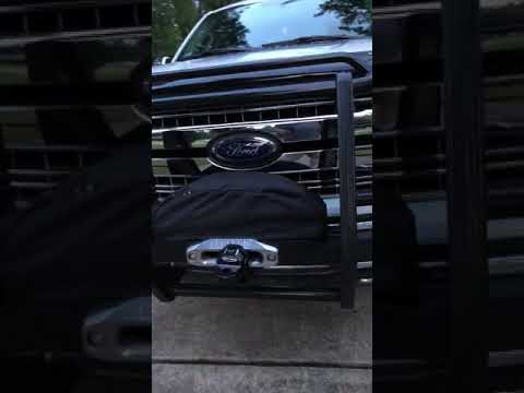 2019 Ford F-150 Lariat 3.5L Ecoboost Brush Guard & Winch Mount with 2" Receiver Hitch