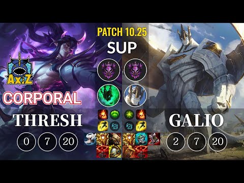 AXIZ Corporal Thresh vs Galio Sup - KR Patch 10.25