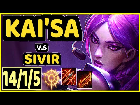 DEáDLY (KAI'SA) vs SIVIR - 14/1/5 KDA BOTTOM ADC GAMEPLAY - EUW Ranked GRANDMASTER