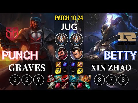 SB Punch Graves vs RNG Betty Xin Zhao Jungle - KR Patch 10.24