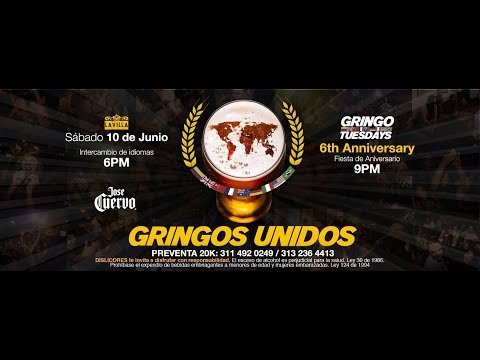 Invitación 6to aniversario. - Gringo Tuesdays