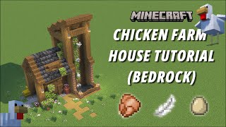 Minecraft Chicken Farm House Tutorial Bedrock Edition (With Fox) [Aesthetic Farm] [2k60p]
