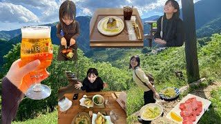 【プチ旅行🚌】岐阜の大自然、焼肉、温泉、、名古屋のカフェにベルギービールまで！久々に会えた大満喫vlog🍃♨️🍻✨