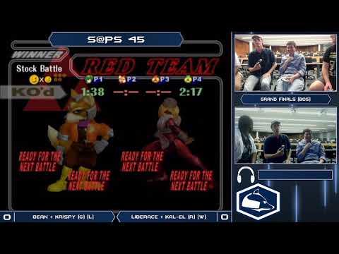 S@PS 45 Melee Doubles - Bean + Krispy (Green) vs Kal-El + Liberace (Red) - Grand Finals
