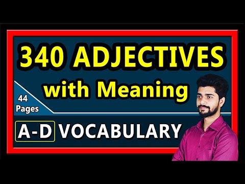 340 Adjectives with Hindi Meaning and Pronunciation | Learn English Vocabulary: A to D Words