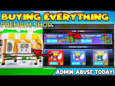 Buying Everything in Fortnite Steal The Brainrot Premium Shop VIP Admin Abuse! (New Secret Codes)