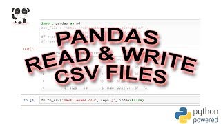 How to Use Pandas read_csv &amp; to_csv