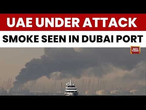 Iran Attack UAE: Iran Fires Missiles At UAE | Smoke Seen In Dubai Port | Iran Attack Dubai
