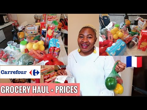 The cost of food in FRANCE {Lyon} || HUGE Carrefour GROCERY HAUL + PRICES