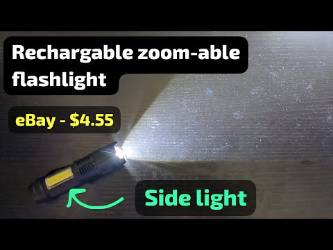 Cheap Inexpensive Flashlight With Side COB Light From eBay Less than $5