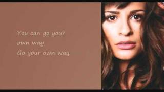 Glee - Go your own way (lyrics)