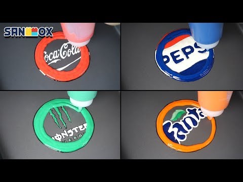 Beverage Logos Pancake art - Coca Cola, Pepsi, Monster, Fanta