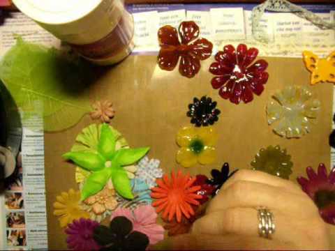 How to make....Flowers decorate with UTEE in Melting pot part 1