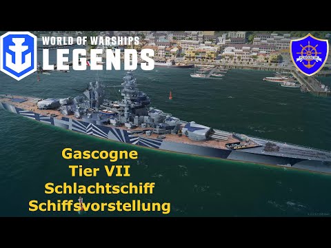 World of Warships Legends Gascogne Tier VII Schlachtschiff Schiffsvorstellung