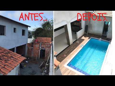 Construindo piscina de alvenaria