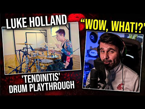 MUSIC DIRECTOR REACTS | Luke Holland - 'Tendinitis' Drum Playthrough