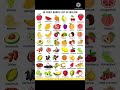 20 Fruit Name Shorts