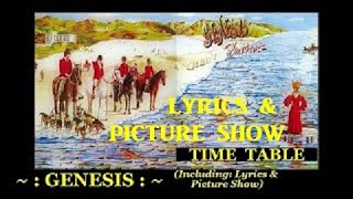 Download lagu Genesis - Time Table - Lyrics & hd Picture Show mp3