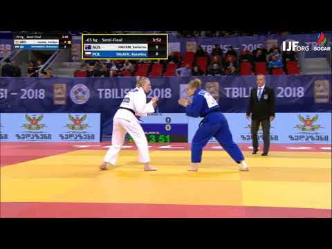 u63 AUS HAECKER Katharina + POL TALACH Karolina, 2018 Tbilisi Grand Prix, Semi Finals