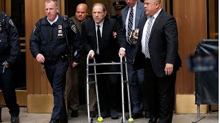 video: Harvey Weinstein accused of 'acting' as he shuffles into court on zimmer frame at start of long-awaited trial