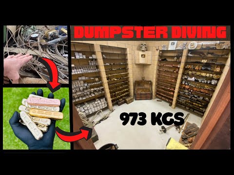 Dumpster Diving - Chinese Empire Gold Ingot Casting replica - ASMR Metal Melting - Trash To Treasure