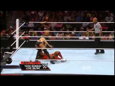 WWE Raw 2014 07 14 Nikki Bella vs Alicia Fox & Cameron