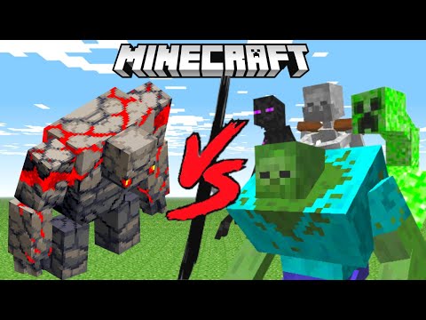 REDSTONE GOLEM vs EVERY MUTANT CREATURE in Minecraft Mob Battle