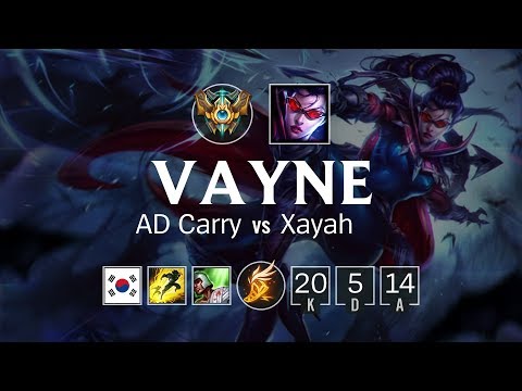 Vayne AD Carry vs Xayah - KR Challenger Patch 8.10