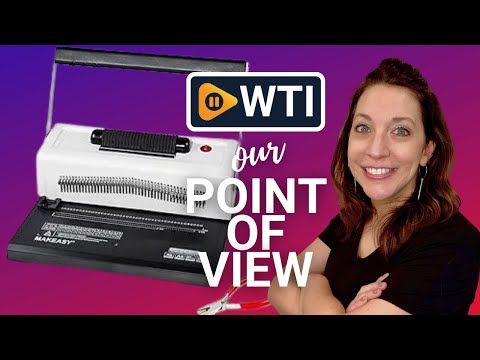 MAKEASY Spiral Coil Binding Machine for LTR/A4 - Disengaging Pins - 4 to 1 Pitch - 20 Sheet Punch Capacity - Electric Coil Inserter - Adjustable Side Margin - WTI product video review