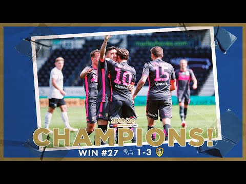 Champions! | Extended highlights | Win #27 Derby County 1-3 Leeds United