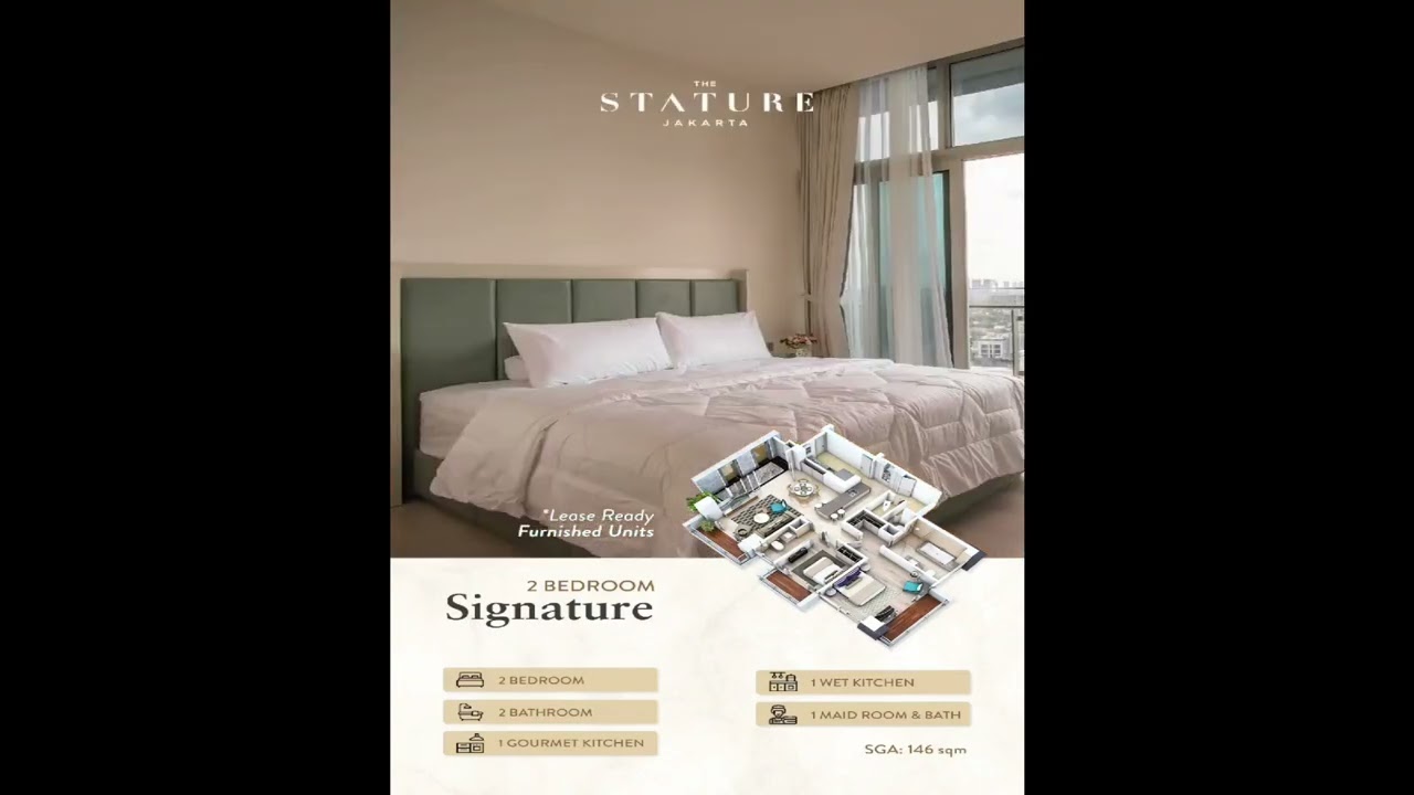 Rent a 2 BR Fully Furnished Apartment in Central Jakarta