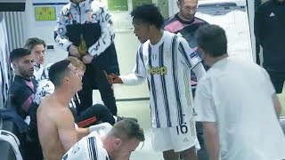 Ronaldo and Cuadrado heated altercation during UCL match Juventus vs Porto video