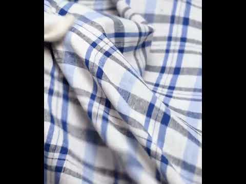 Check Multicolour Pure Cotton 89 GSM Handwoven Fabric — video