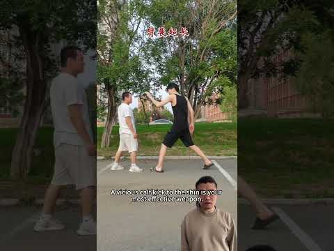 A vicious calf kick to the shin is your most effective weapon #fighting #selfdefense