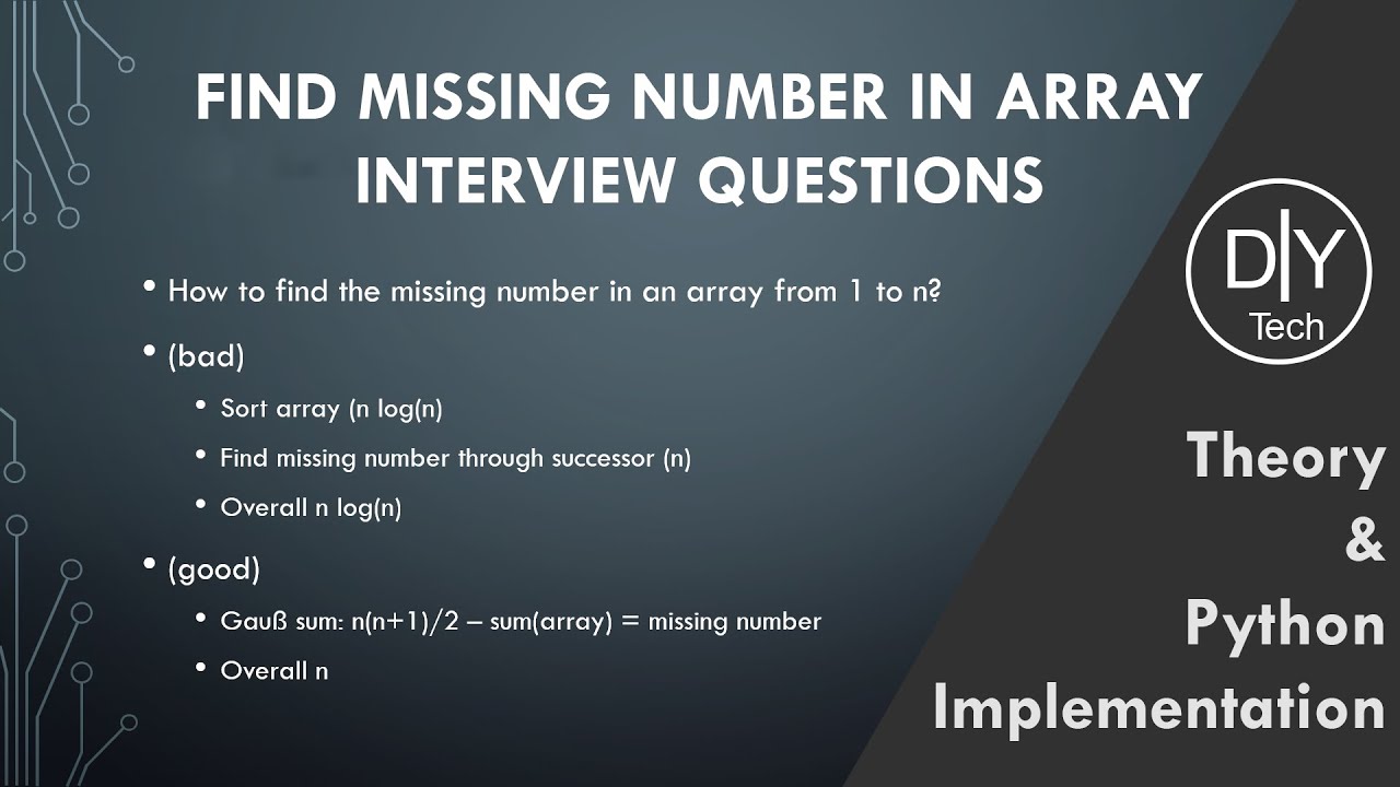 Find Missing Number in Array from 1 to N | Data Structures and Algorithms in Python