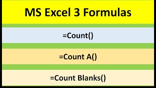 Download the video "Count, Count A, Count Blanks Formulas in Excel | Excel Formulas | Online Two"