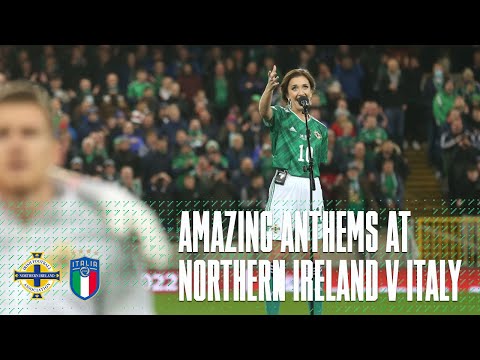 Incredible! Amazing renditions of both national anthems at Northern Ireland v Italy from Carly Paoli