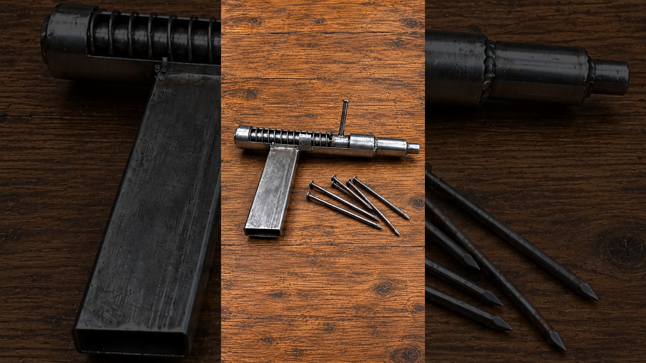 A crazy idea from a welder! How to build a simple nail gun at home !!!