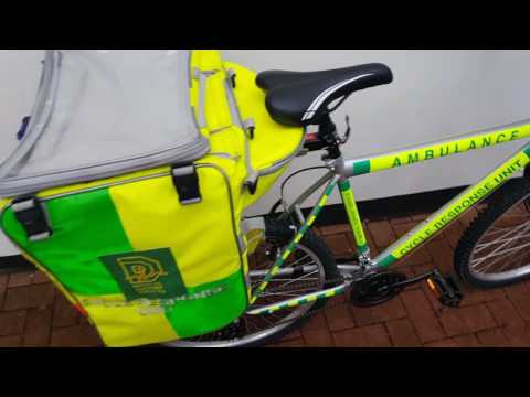 Ambulance cycle response unit/ CRU/ Charlie Romeo./ Ambulance response bike/ pc medical support