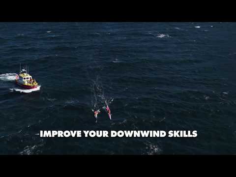 We hired a helicopter to film downwind paddling...