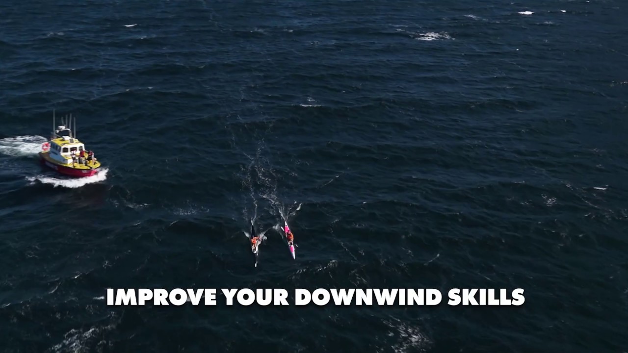 We hired a helicopter to film downwind paddling...