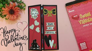 How to make beautiful valentine card/Handmade valentines day card for boy friend or girlfriend