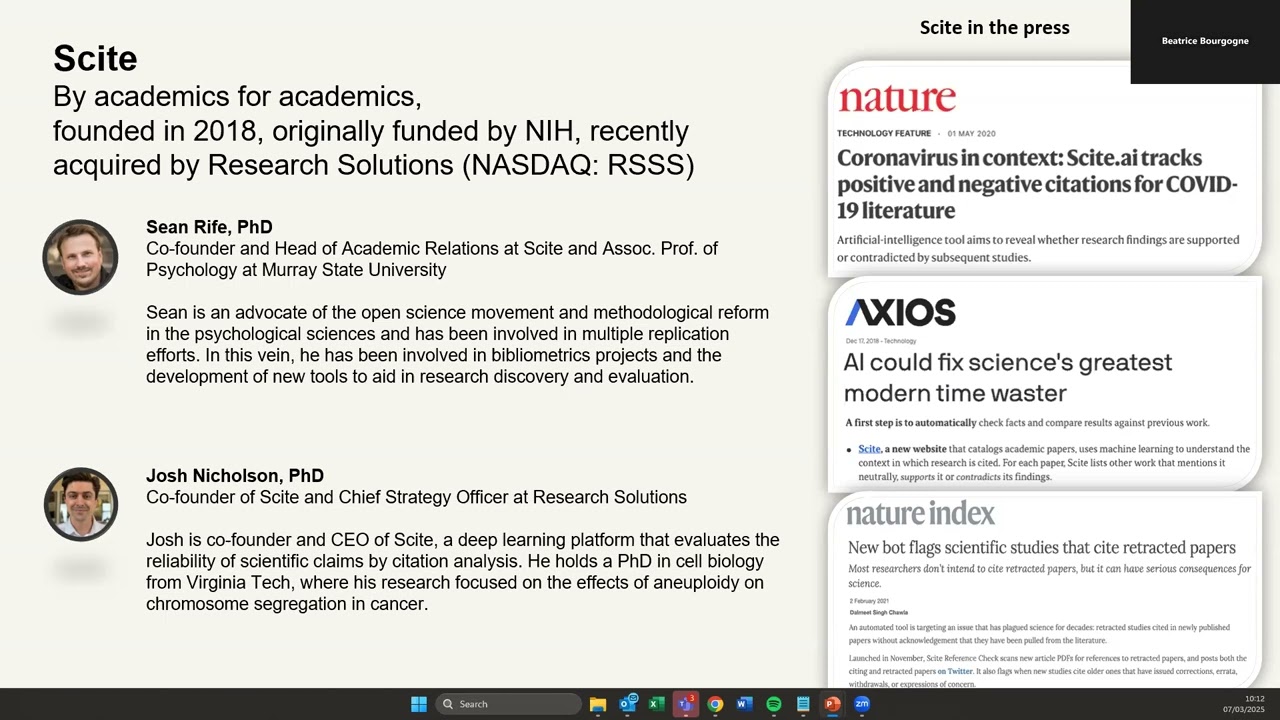 Scite demo - March 2025