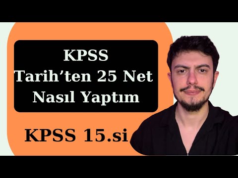 KPSS Tarih’e Nasıl Çalıştım (KPSS TR.15.si)