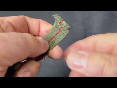 Rigging a 'Marine Nationale' elastic strap for fixed bars