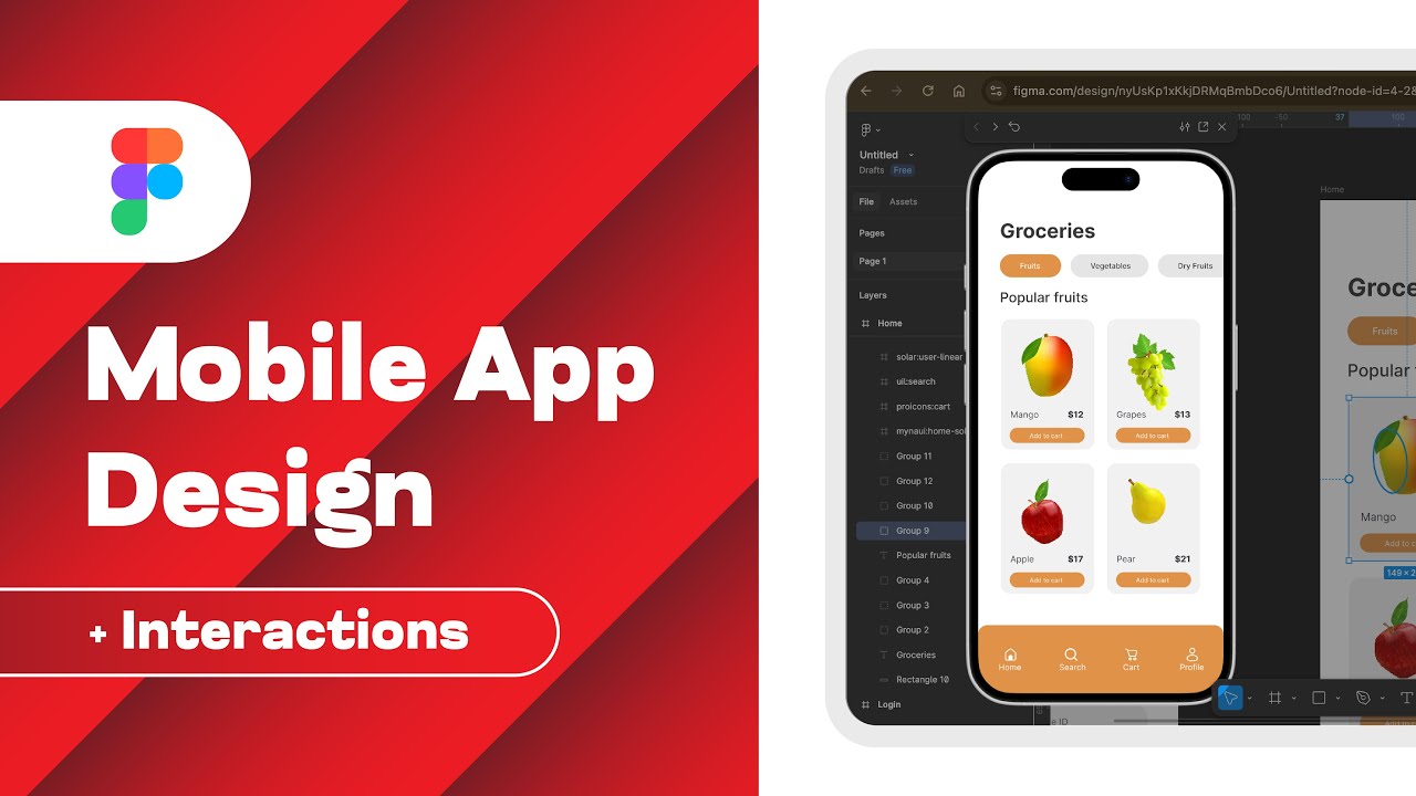 Figma Tutorial for Beginners: Mobile App UI/UX Design