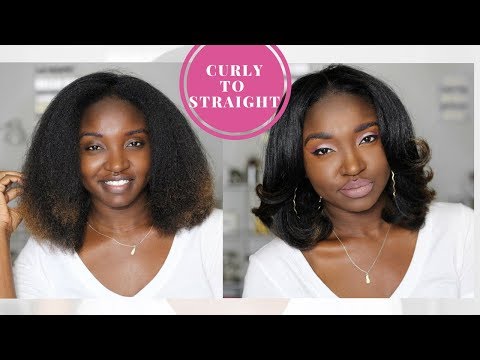 How To Straighten Curly Hair STEP by STEP | Mielle...